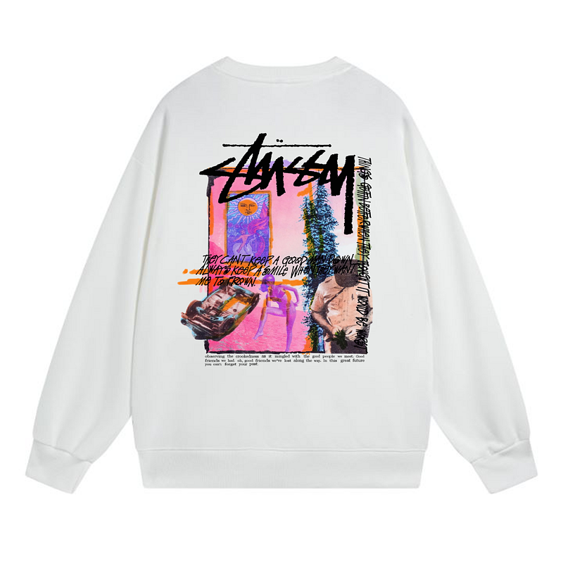 Свитшот Stussy Pink Abstract Room "White" фото № 2