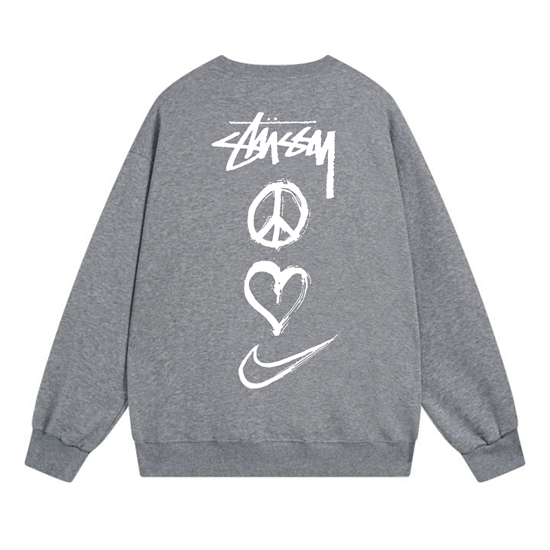 Свитшот Stussy Peace Love Nike "Dark Gray" фото № 2