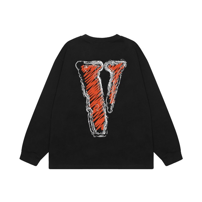 Свитшот Vlone Drawn Red Letter V "Black" фото № 2