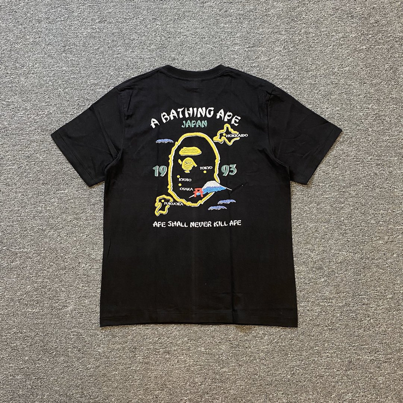 Футболка A Bathing Ape Map "Black" фото № 2