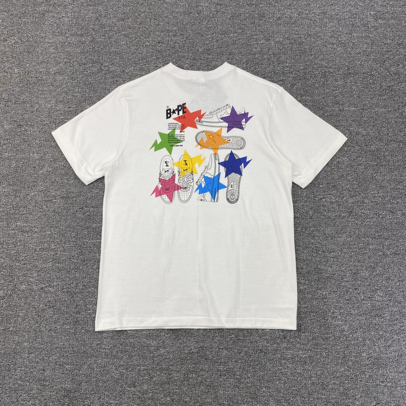 Футболка A Bathing Ape Stars "White" фото № 4