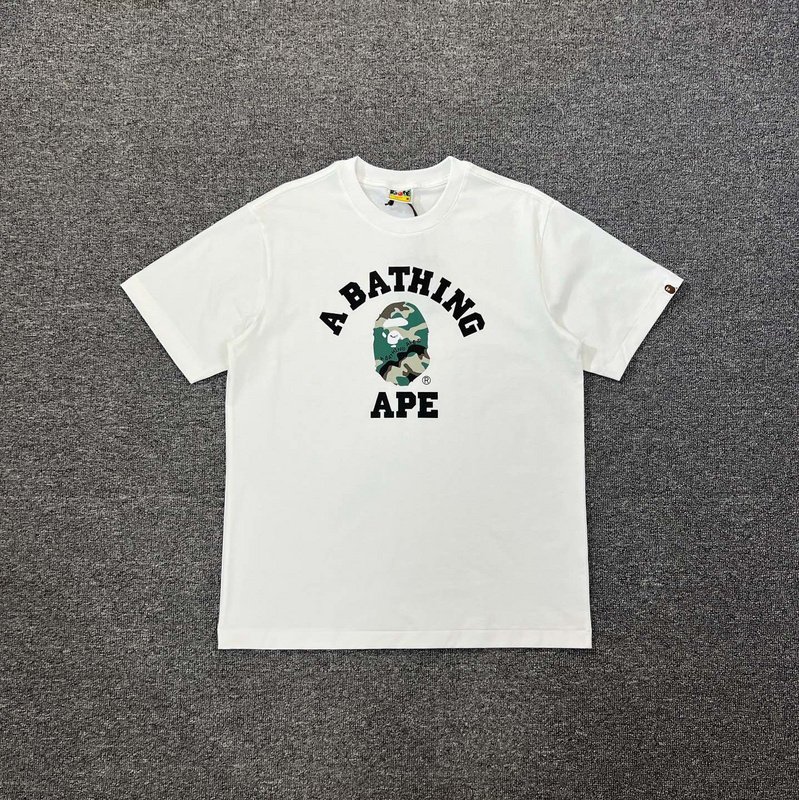 Футболка A Bathing Ape Text With Print "White" фото № 4