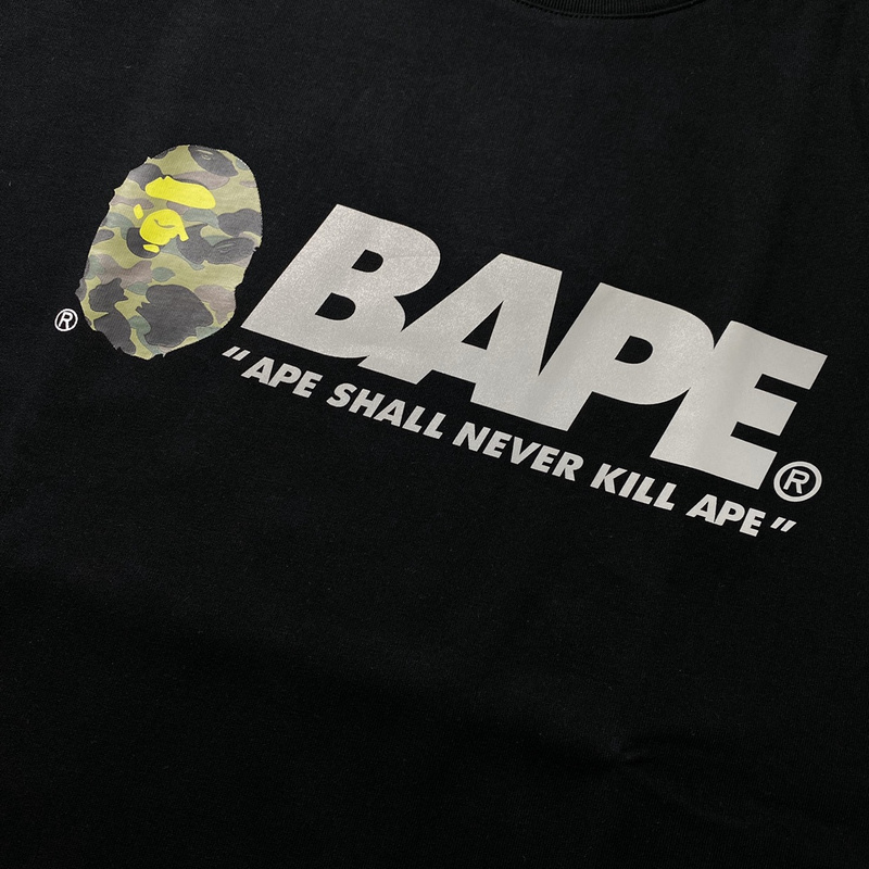 Футболка A Bathing Ape With Quote "Black" фото № 5