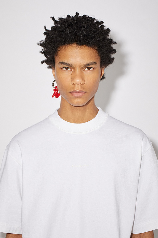 Футболка Acne Studios Short Sleeve Logo Text AS "White" фото № 5