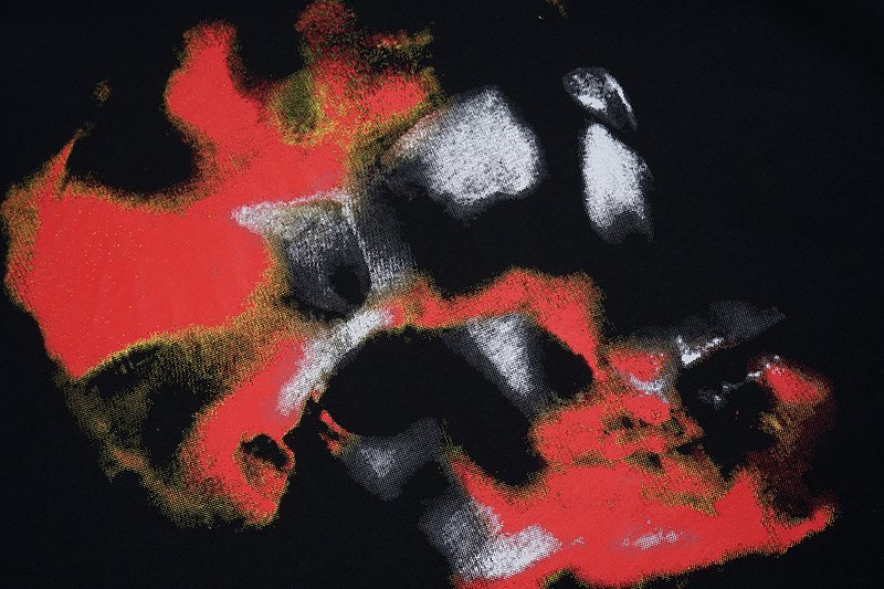 Футболка Alexander Mcqueen Skeleton With Red Details Front Print "Black" фото № 3