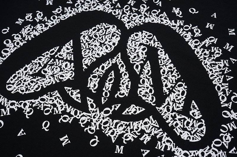 Футболка Alexander McQueen Image From Logo Letters "Black" фото № 3