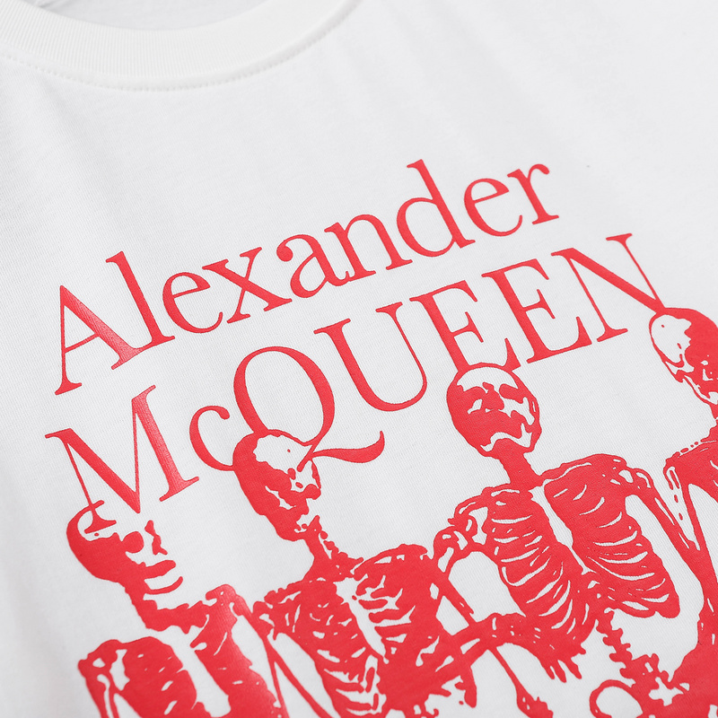 Футболка Alexander Mcqueen Skeletons "White" фото № 4