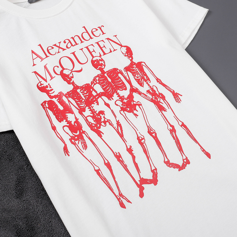 Футболка Alexander Mcqueen Skeletons "White" фото № 5