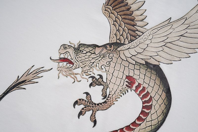 Футболка Alexander Mcqueen The Dragon "White" фото № 6