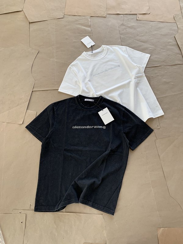 Футболка Alexander Wang Rhinestone Logo And Lip Print "Black/Gray" фото № 9