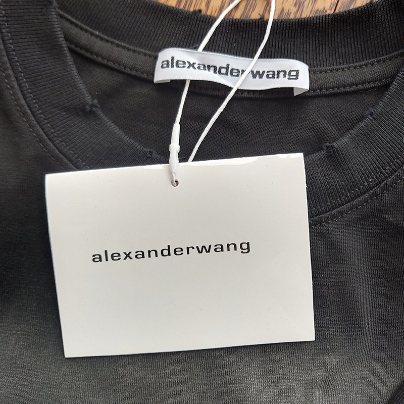 Футболка Alexander Wang With Glare From The Logo "Black" фото № 6