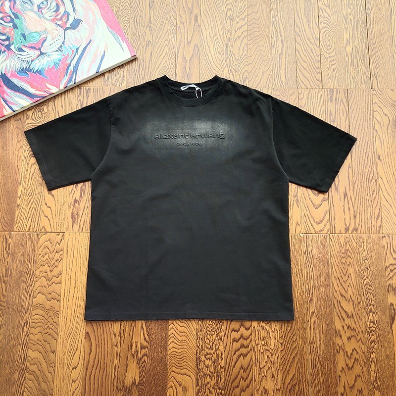 Футболка Alexander Wang With Glare From The Logo "Black" фото № 7