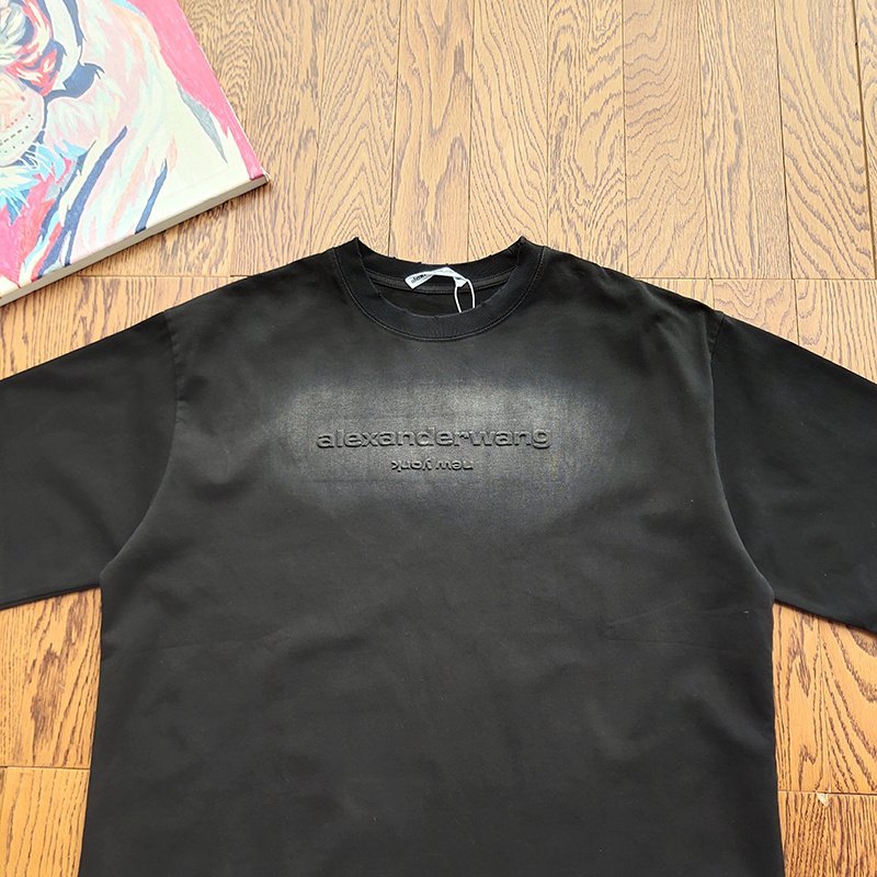 Футболка Alexander Wang With Glare From The Logo "Black" фото № 8