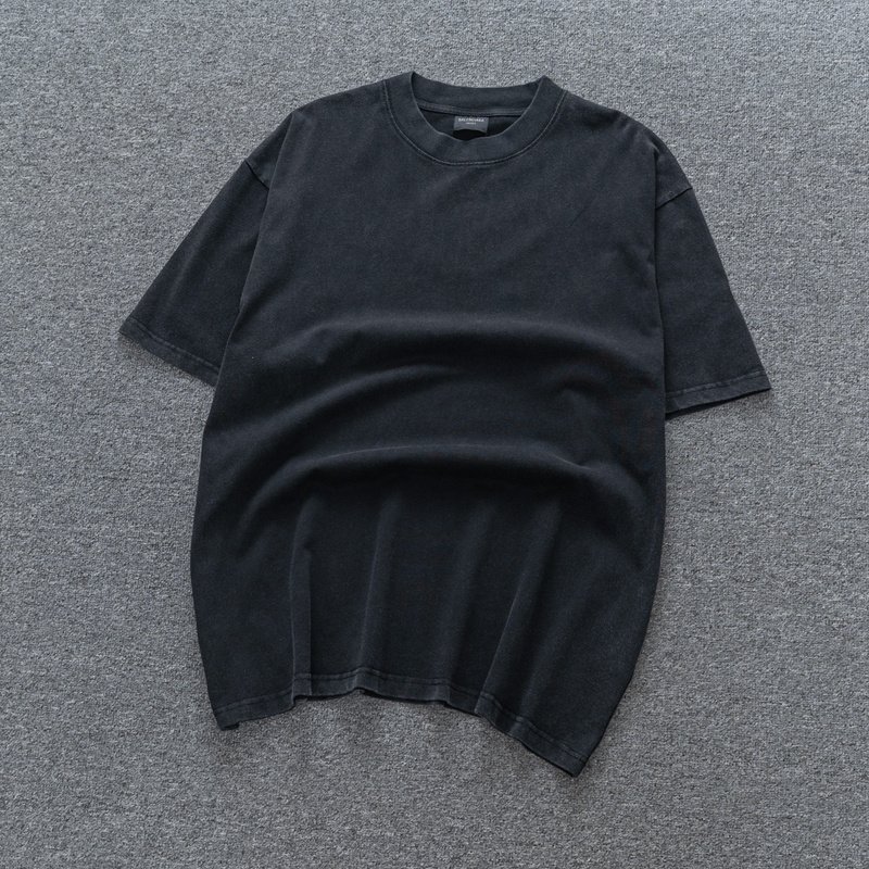 Футболка Balenciaga With Rhinestone Logo On The Back "Black" фото № 2