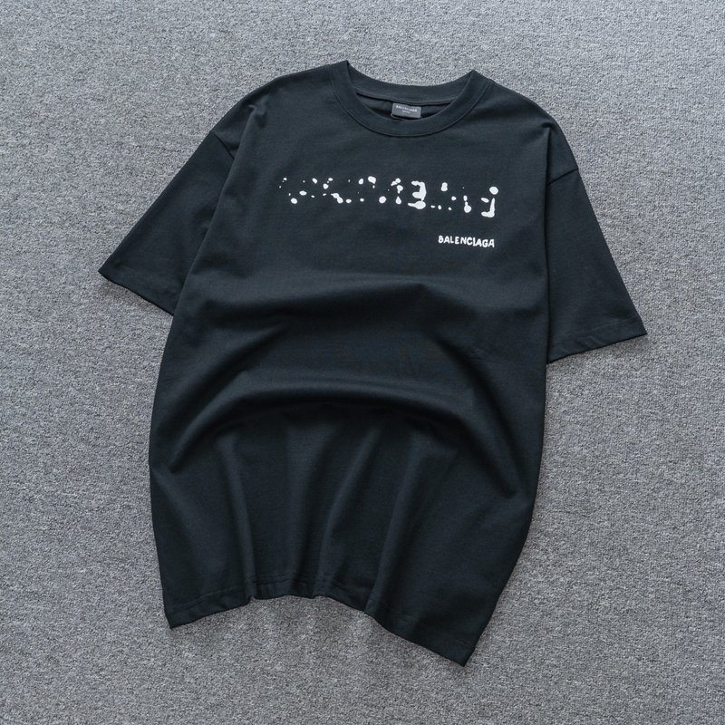 Футболка Balenciaga Logo Imprint "Black" фото № 2