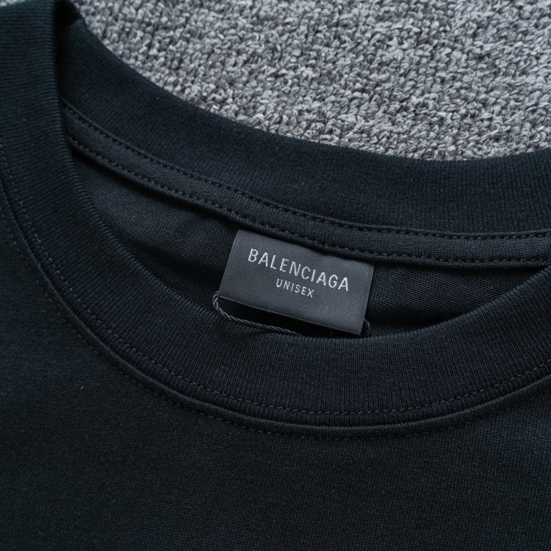 Футболка Balenciaga Logo Imprint "Black" фото № 4