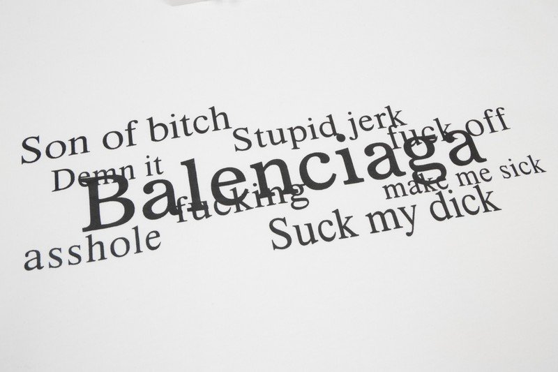 Футболка Balenciaga With Abusive Text "White" фото № 6