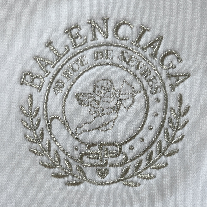 Шорты Balenciaga Logo Laurel Wreath And Cupid "White" фото № 3