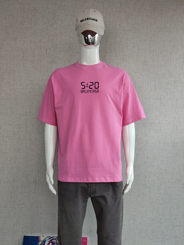 Футболка Balenciaga Time "Pink" фото № 3