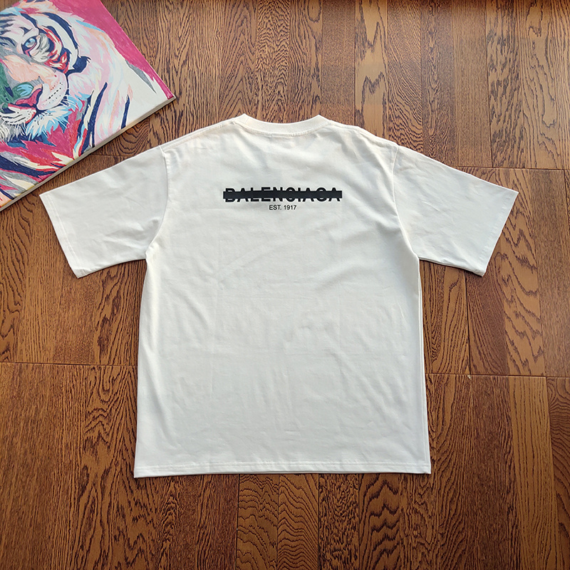 Футболка Balenciaga Logo Crossed Out "White" фото № 2