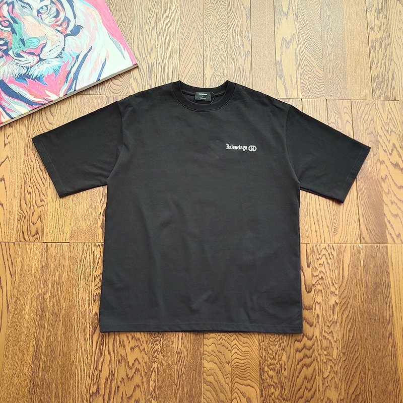 Футболка Balenciaga X Gucci Collaboration "Black" фото № 2