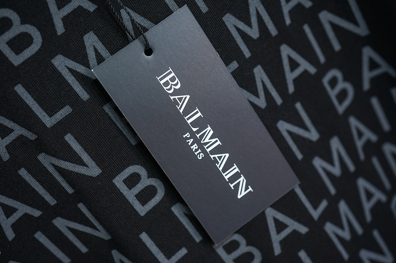 Футболка Balmain Print From The Brand Name "Black/Gray" фото № 8