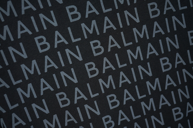 Футболка Balmain Print From The Brand Name "Black/Gray" фото № 2