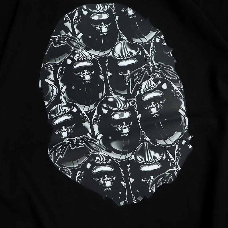 Футболка Bape Big Logo With Background From Apes "Black" фото № 4