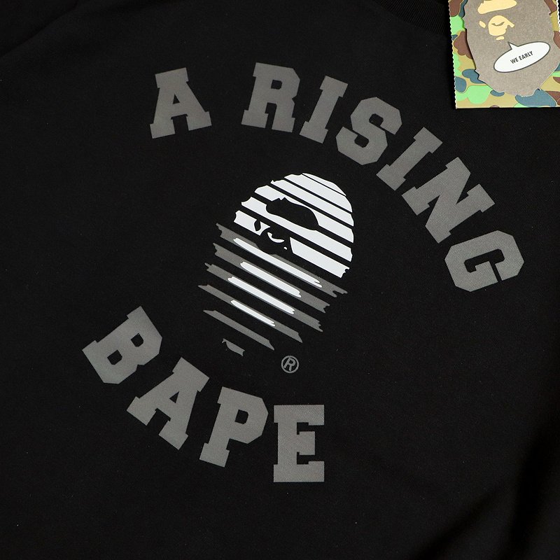 Футболка Bape Logo Divided Into Stripes Print "Black" фото № 3