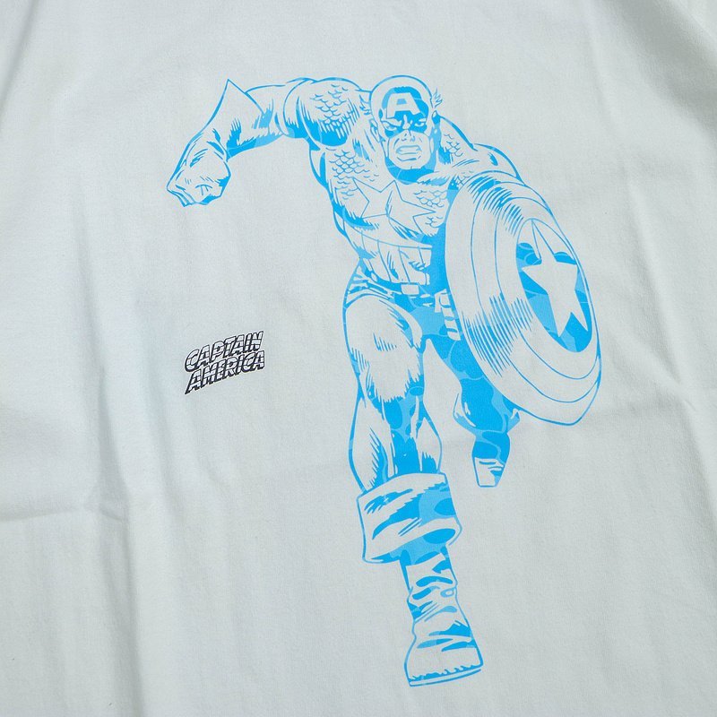 Футболка Bape Print Captain America "White" фото № 3