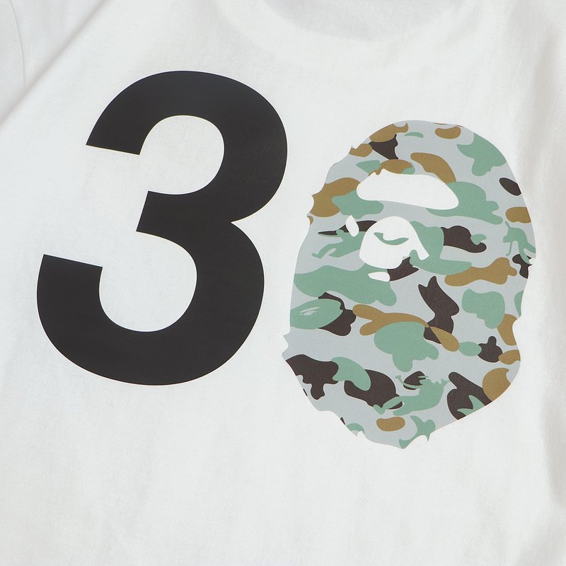 Футболка Bape With Man And Number "White" фото № 4