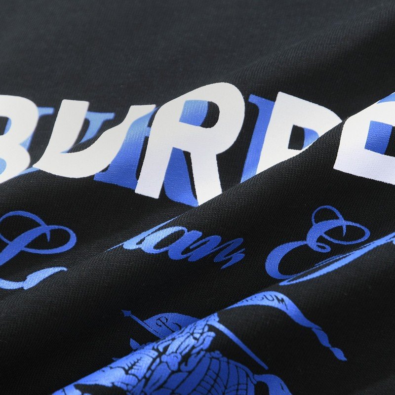 Футболка Burberry With Blue Rider And Text Logo "Black" фото № 2