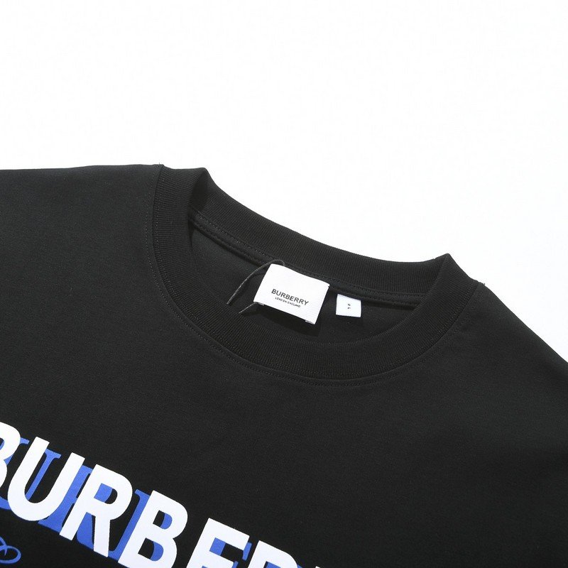 Футболка Burberry With Blue Rider And Text Logo "Black" фото № 5