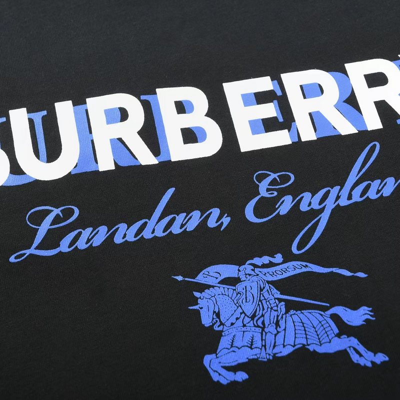 Футболка Burberry With Blue Rider And Text Logo "Black" фото № 6
