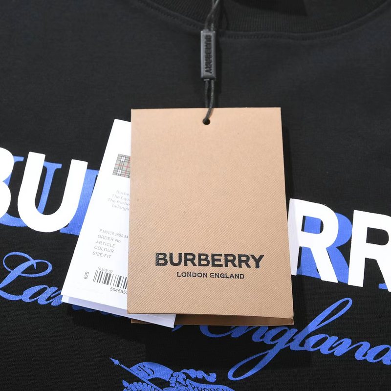 Футболка Burberry With Blue Rider And Text Logo "Black" фото № 7