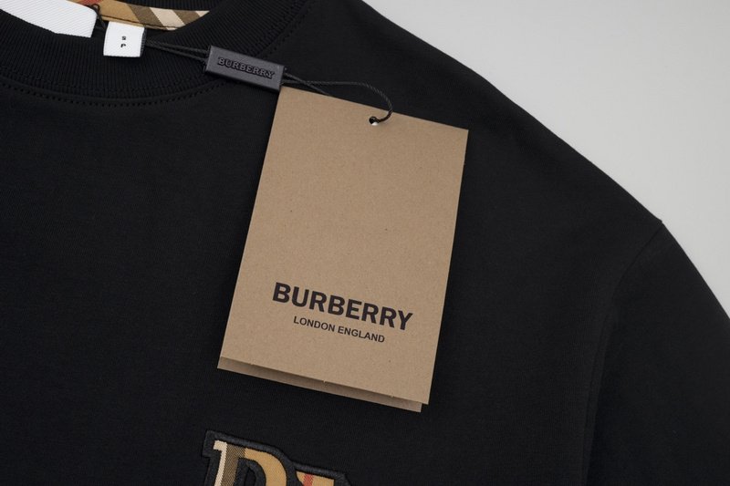 Футболка Burberry Stylish Logo "Black" фото № 3
