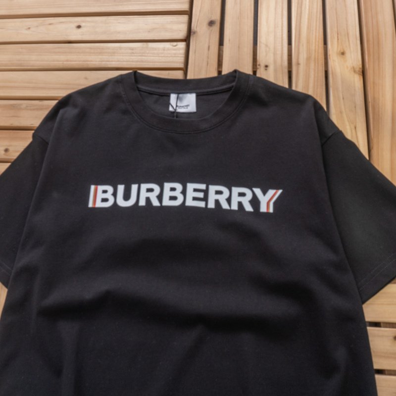 Футбола Burberry Logo Inscription With Side Borders "Black" фото № 2