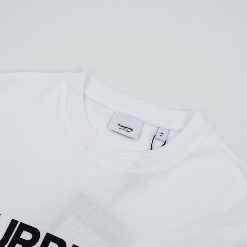 Футболка Burberry With The Brand Name "White" фото № 4