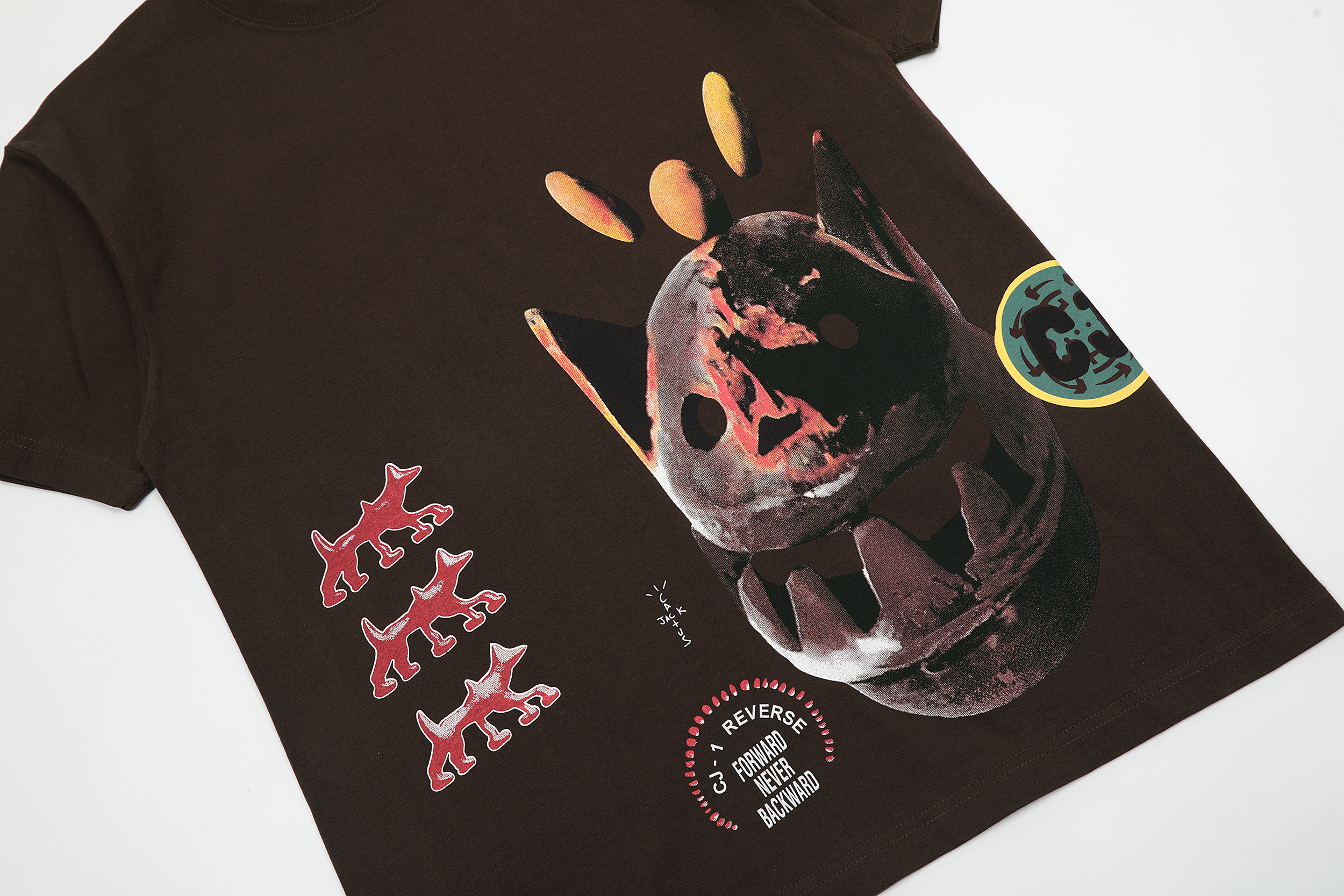 Футболка Cactus Jack Merch CJ-1 Reverse "Brown" фото № 5