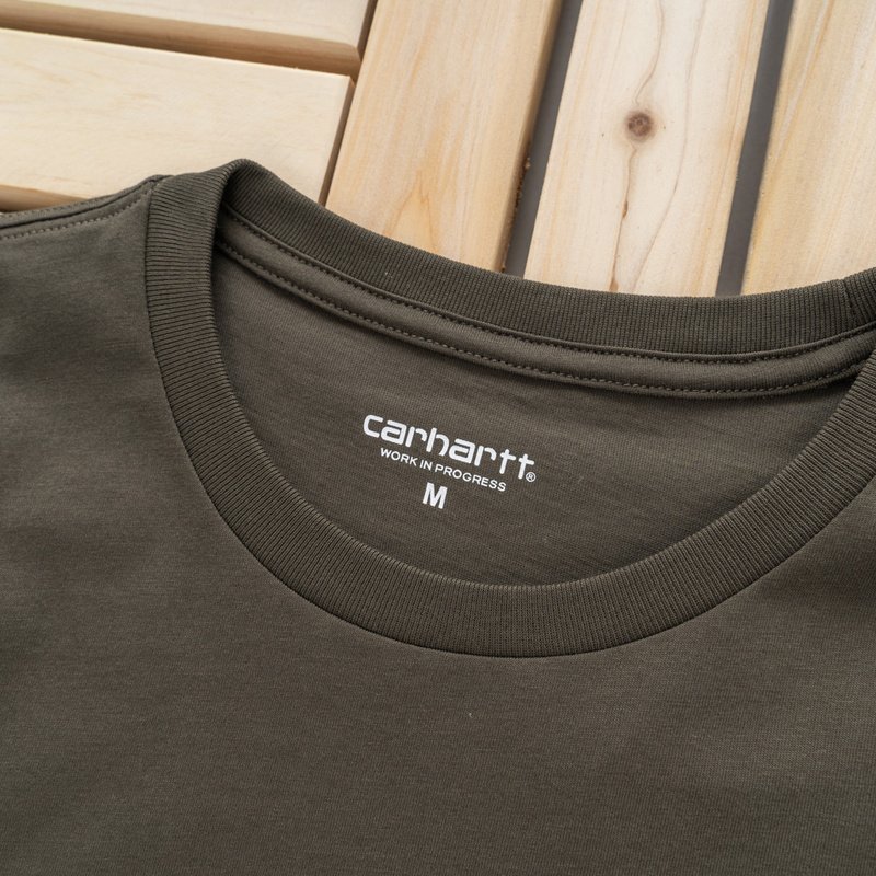 Футболка Carhartt With A Small Logo On The Pocket "Brown" фото № 6
