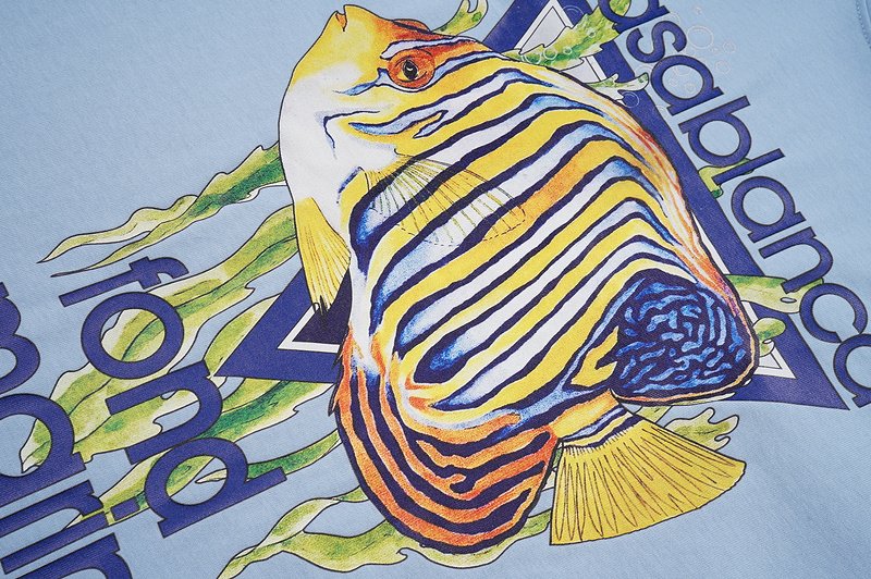 Футболка Casablanca Fond Marin "Blue" фото № 6