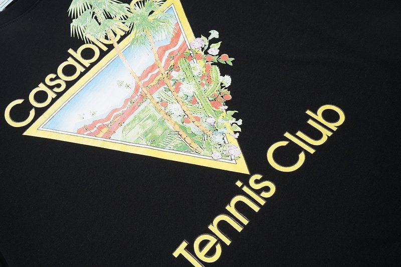 Футболка Casablanca Scenery And Palm Trees In Triangle "Black" фото № 5