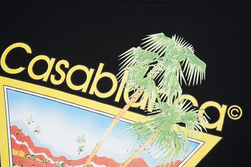 Футболка Casablanca Scenery And Palm Trees In Triangle "Black" фото № 4