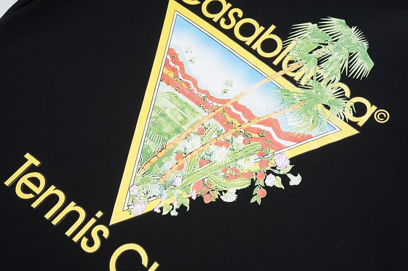 Футболка Casablanca Scenery And Palm Trees In Triangle "Black" фото № 3