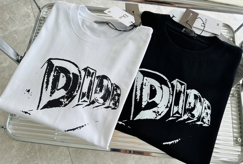 Футболка Christian Dior With Text Logo Print "Black" фото № 2