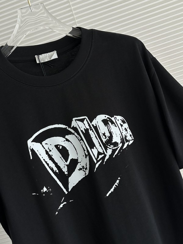 Футболка Christian Dior With Text Logo Print "Black" фото № 3