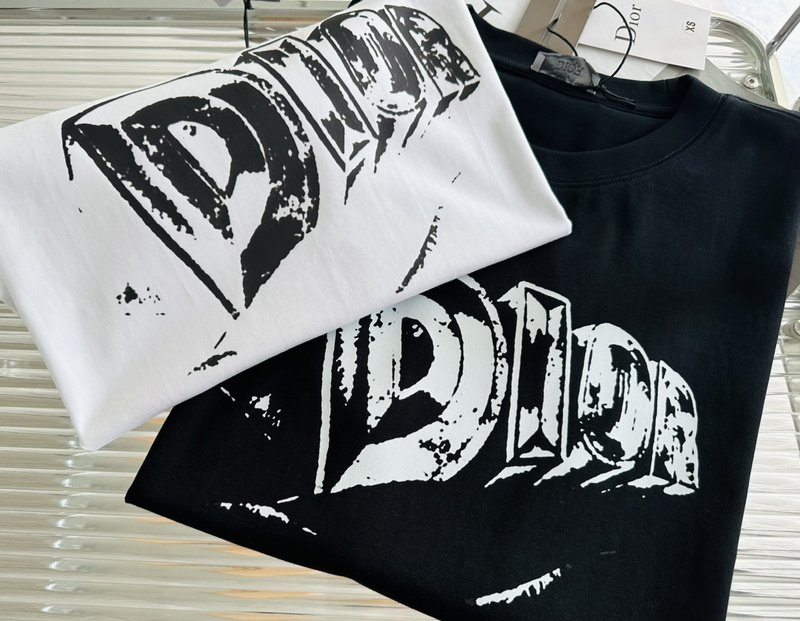 Футболка Christian Dior With Text Logo Print "Black" фото № 5