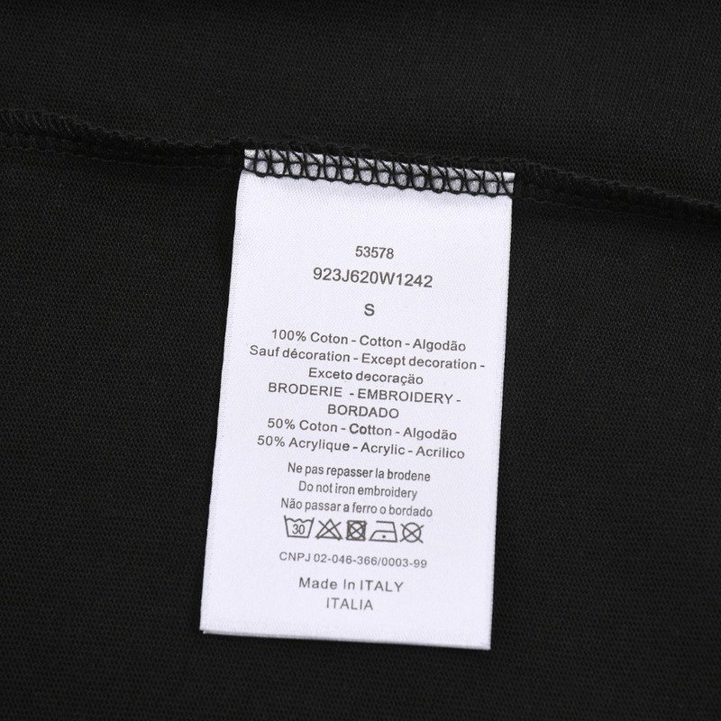 Футболка Christian Dior Flower Logo "Black" фото № 3