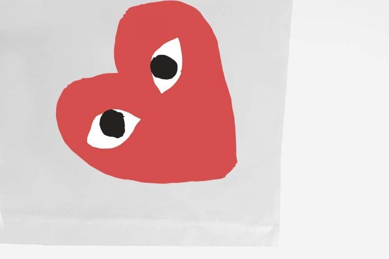 Футболка Comme des Garçons Play Down Small Heart "White" фото № 3
