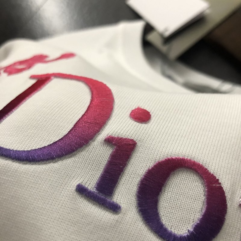 Футболка Dior With A Beautiful Print And Logo "White" фото № 3